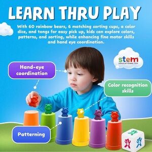 Rainbow Sorting Cups